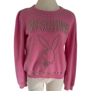 Moschino Couture Pink Studded Wool Sweater — Size IT 40 / US 6